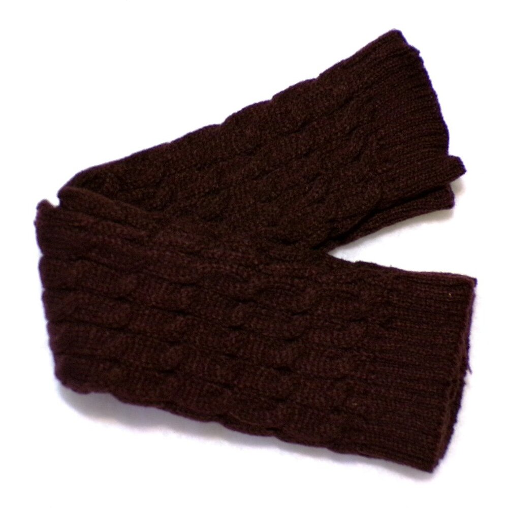 Ladies Purple Cable Knit Leg Warmers NEW